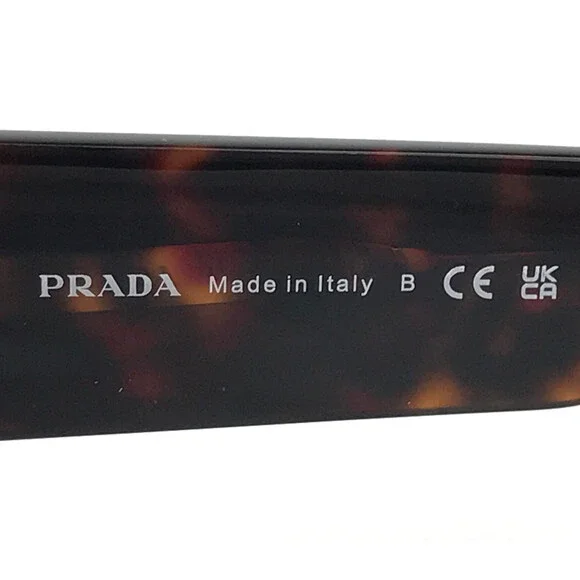 Prada Sunglasses SPRA08-F 16N-5Y1 Dark Tortoise Asian Fit Frames w/ Brown Lenses